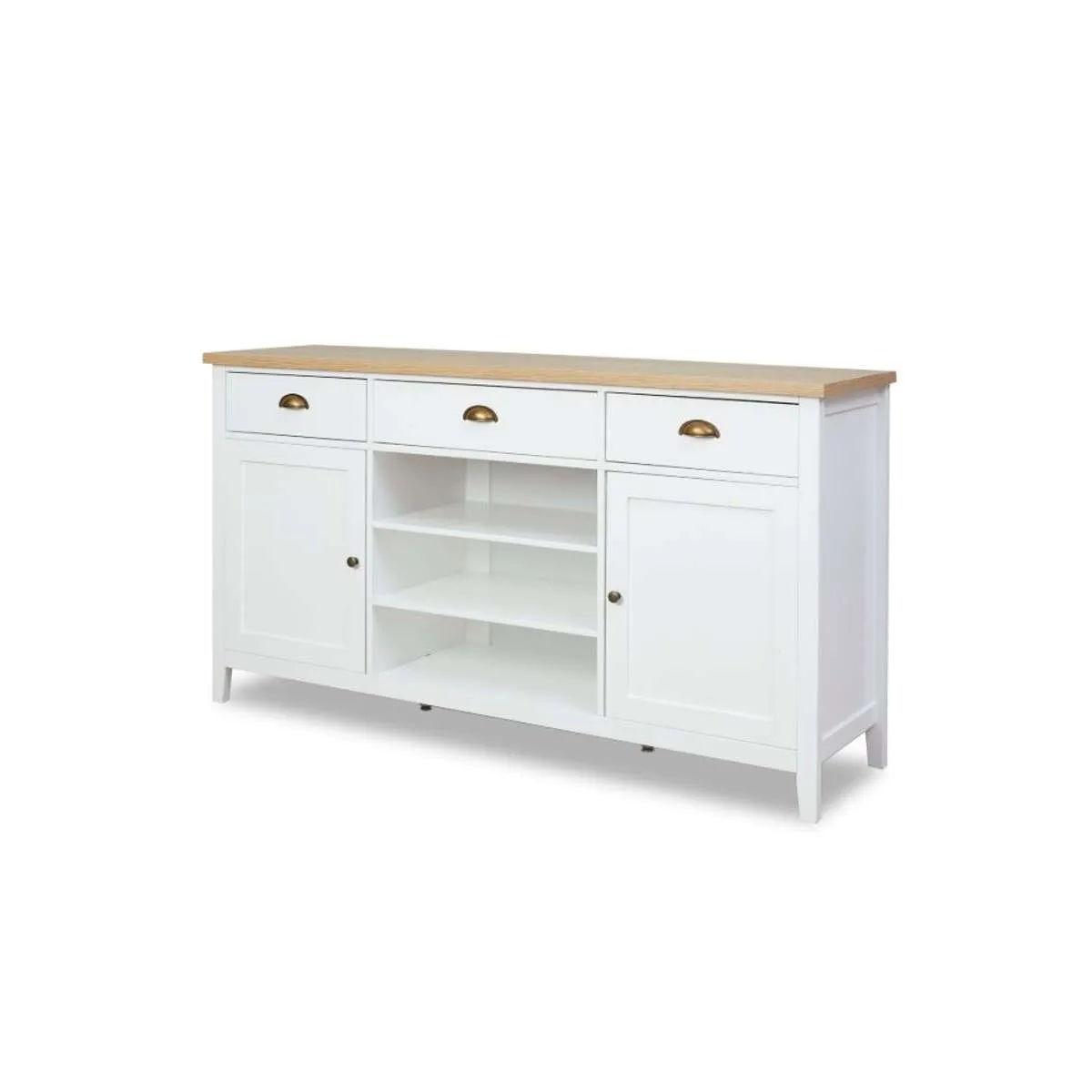 Hastings Buffet - White/Natural Mocka
