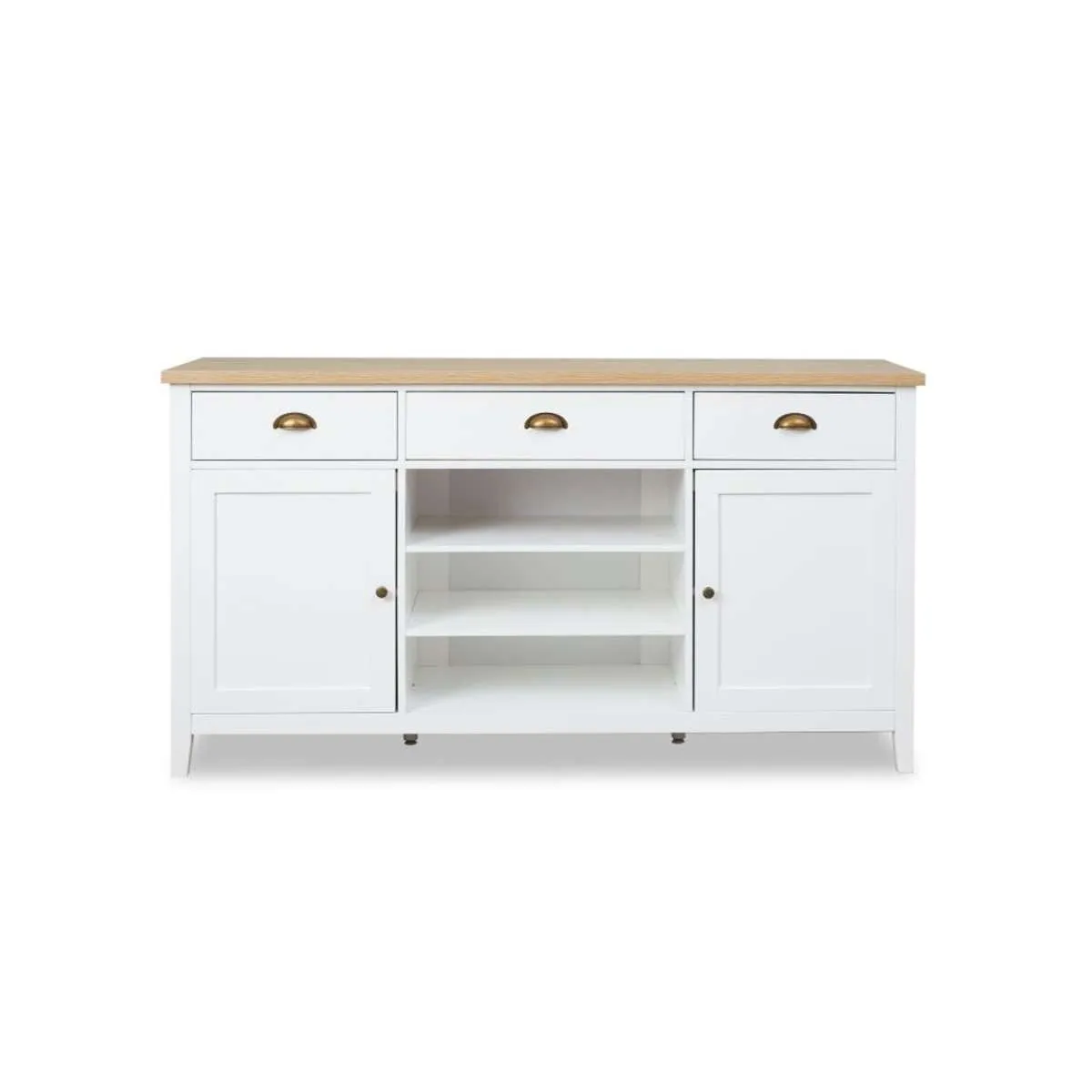 Hastings Buffet - White/Natural Mocka