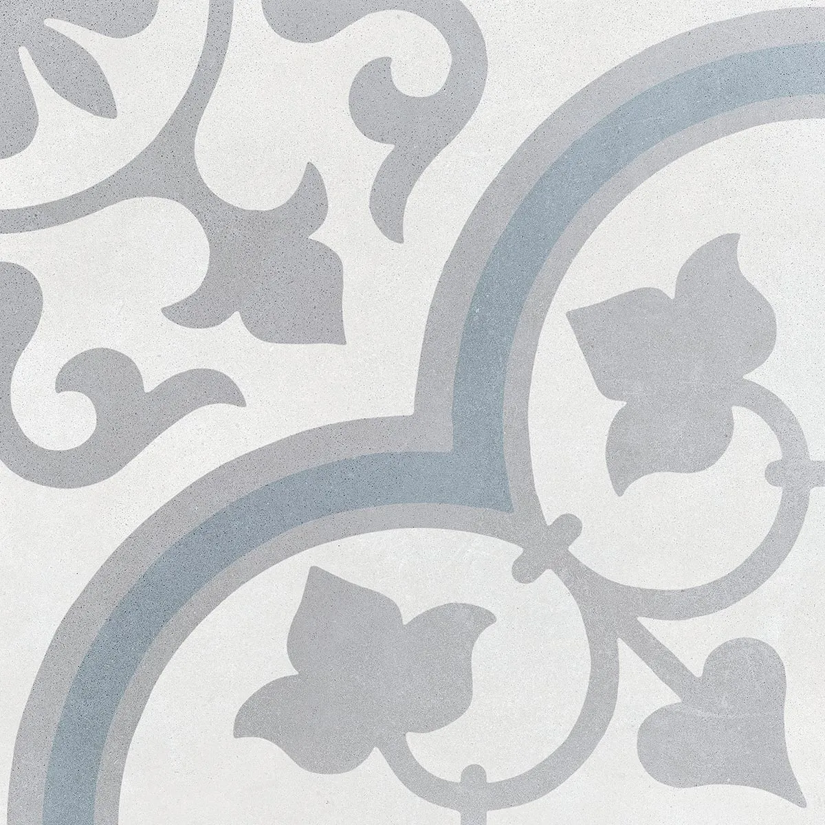 Havana Silver Ornate Porcelain Tile 22x22cm Matt
