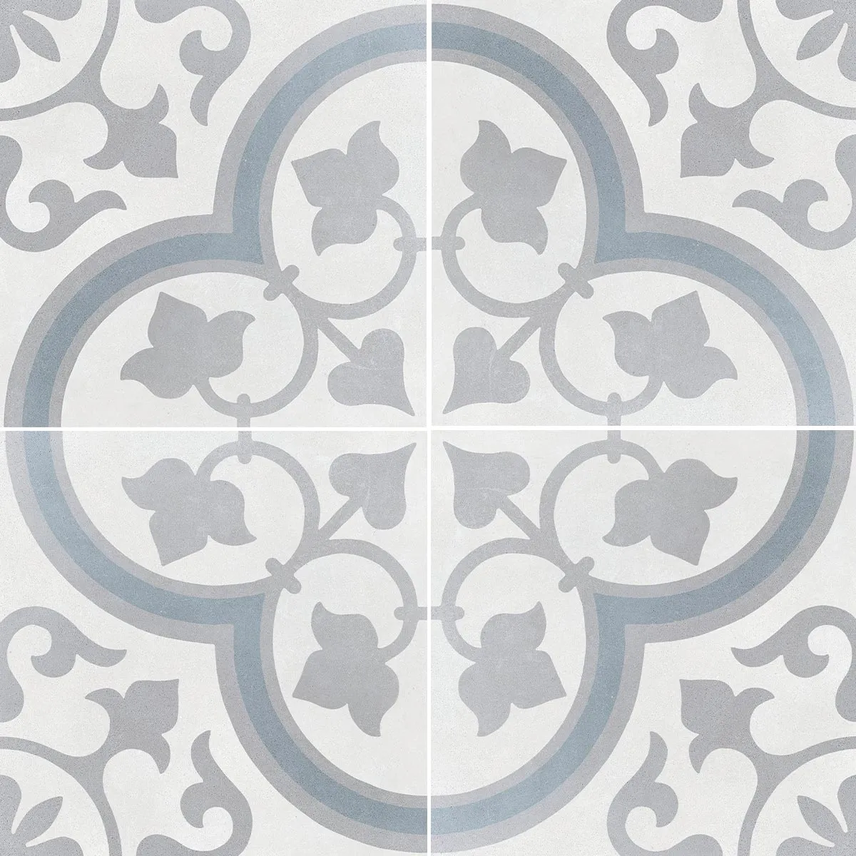 Havana Silver Ornate Porcelain Tile 22x22cm Matt