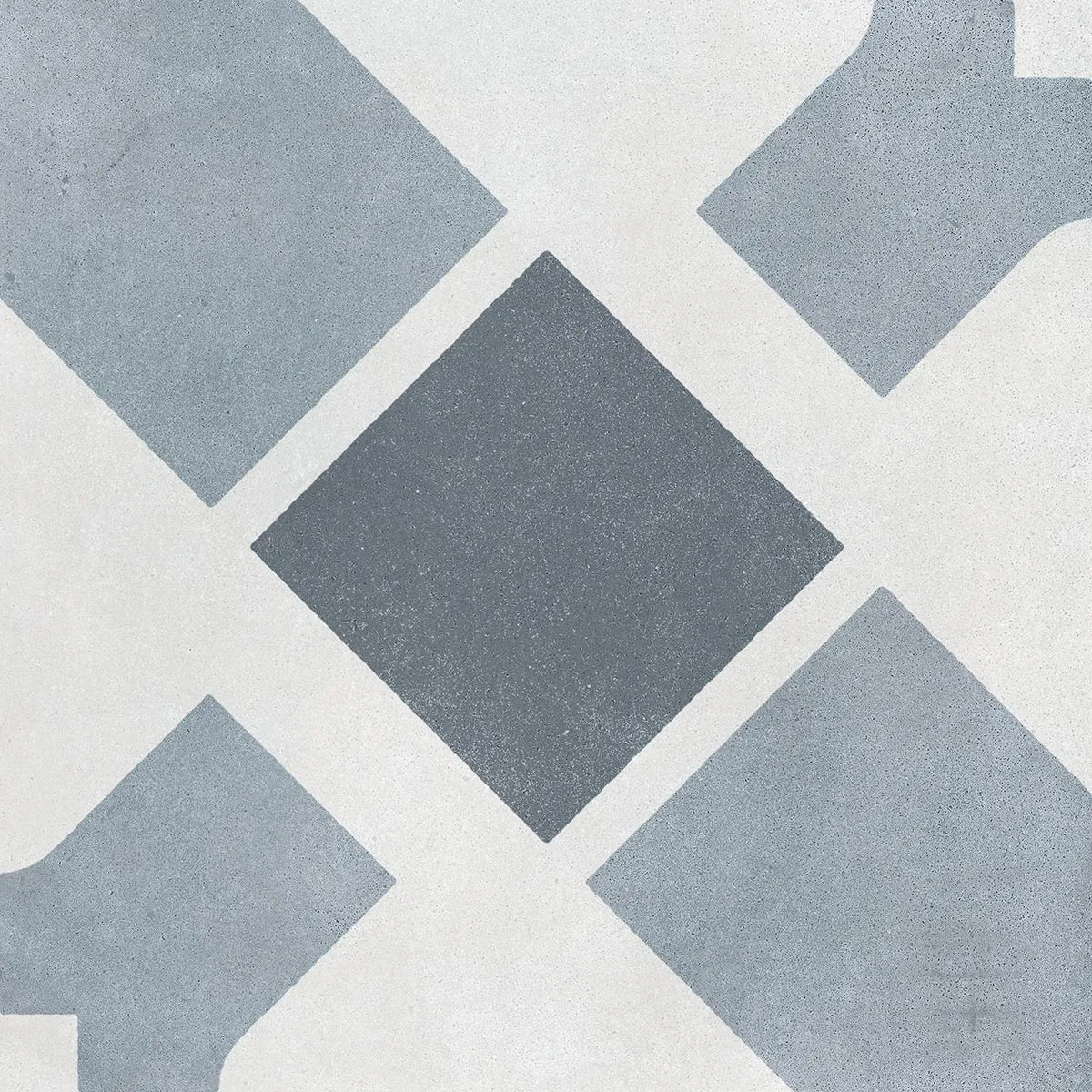 Havana White Cross Porcelain Tile 22x22cm Matt