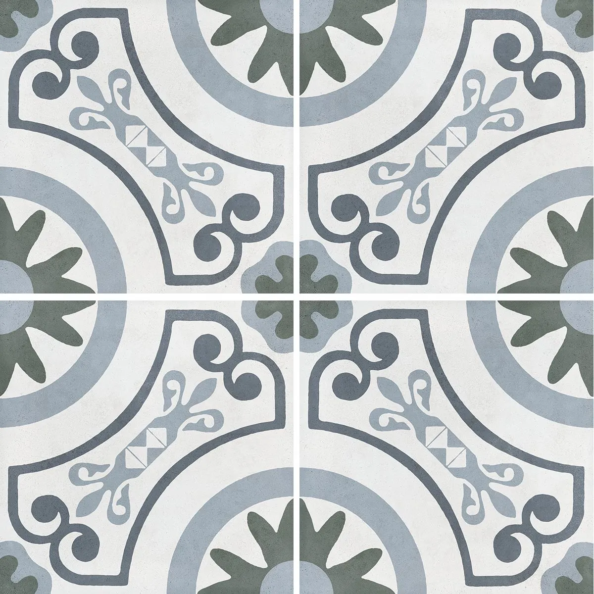 Havana White Garden Porcelain Tile 22x22cm Matt