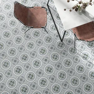Havana White Garden Porcelain Tile 22x22cm Matt