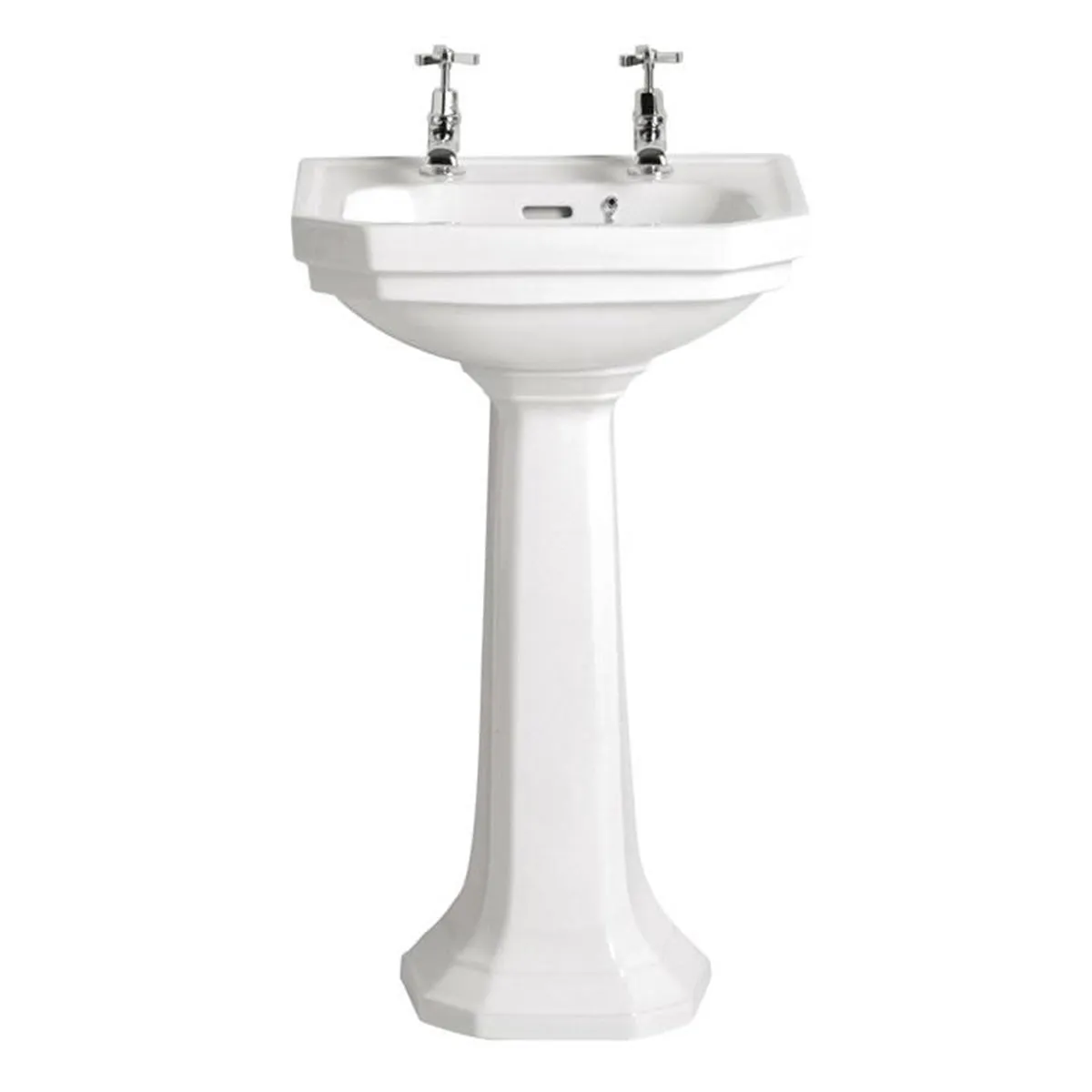 Heritage Granley Deco 500 Cloakroom Basin With Standard Pedestal