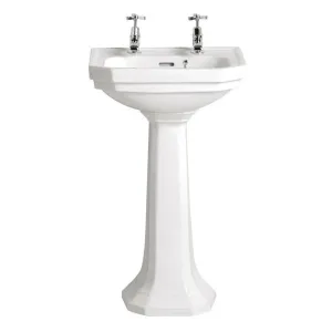 Heritage Granley Deco 500 Cloakroom Basin With Standard Pedestal
