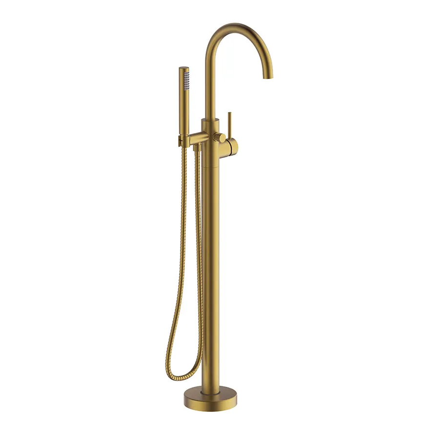 Hoxton Floorstanding Bath Shower Mixer With Pencil Handset Kit