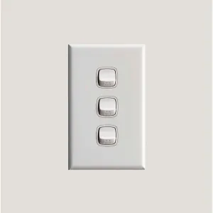 HPM 3 Gang Switch 10A White