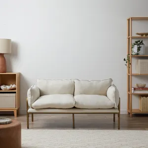 Hubert Two Seater Sofa - Bronze Mocka