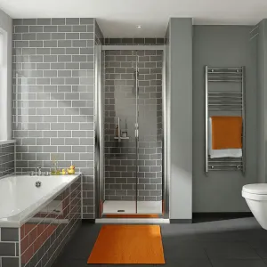 i4 Framed Bifold Shower Door & Optional Side Panel - Chrome