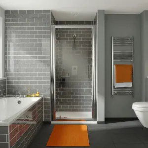 i4 Framed Pivot Shower Door & Optional Side Panel - Chrome