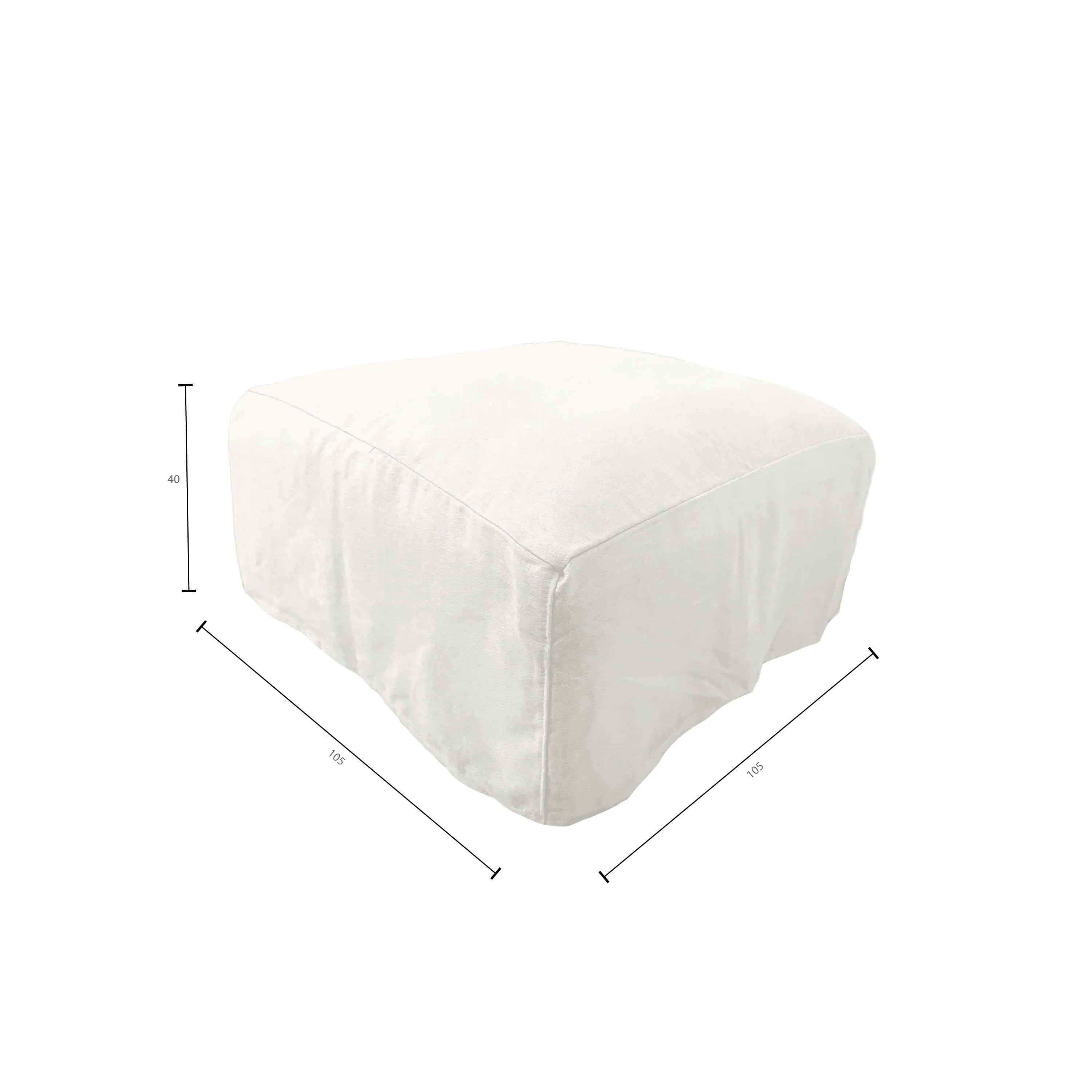 Ibiza Linen Pouf Zoco Home