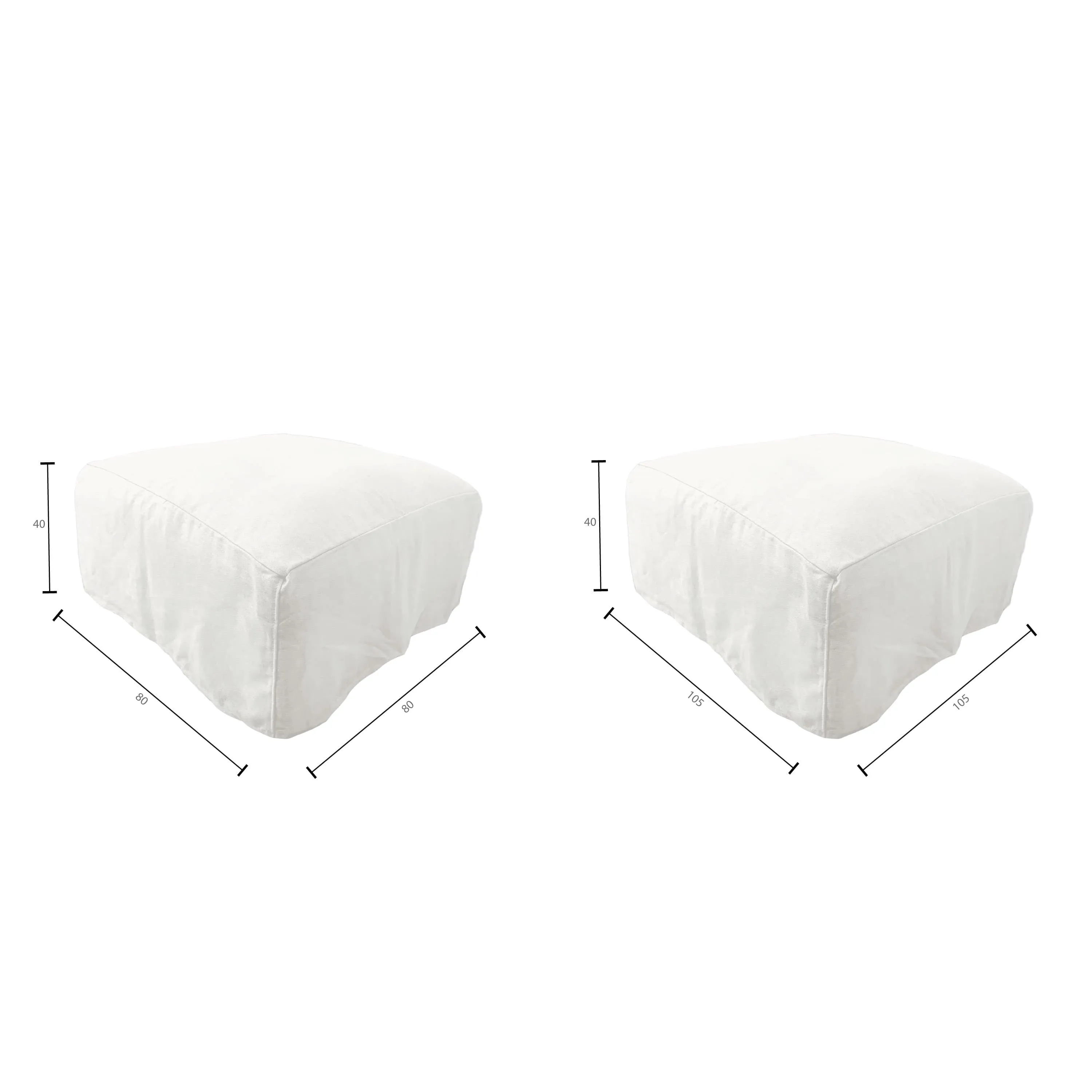 Ibiza Linen Pouf Zoco Home