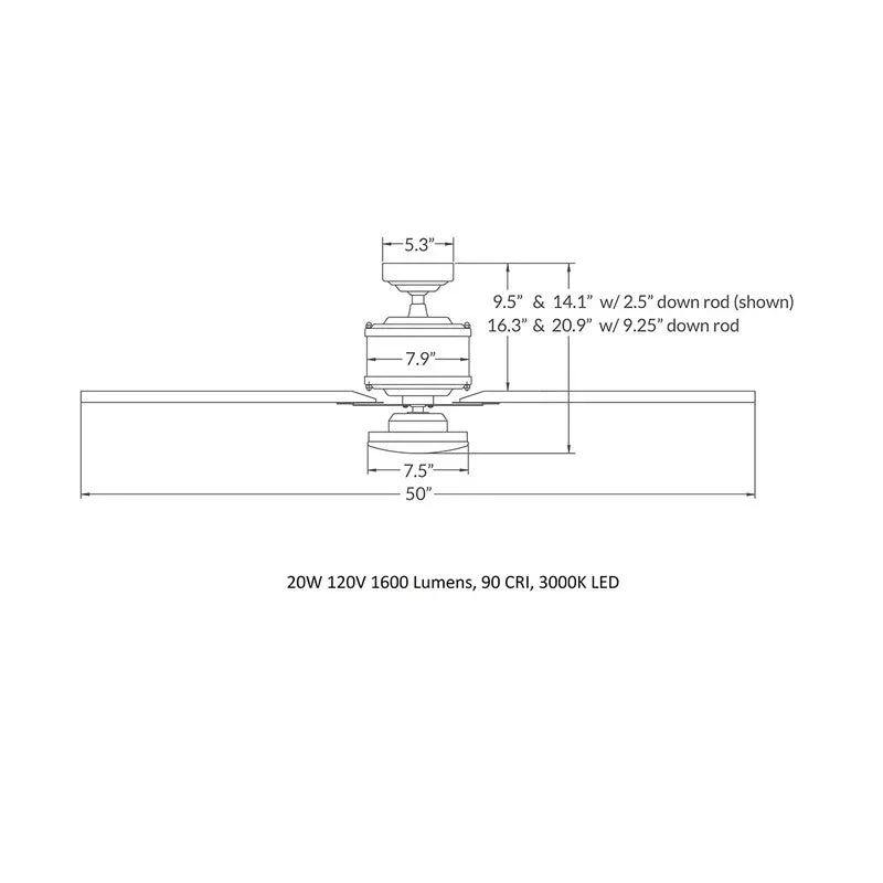 Industry DC LED Ceiling Fan