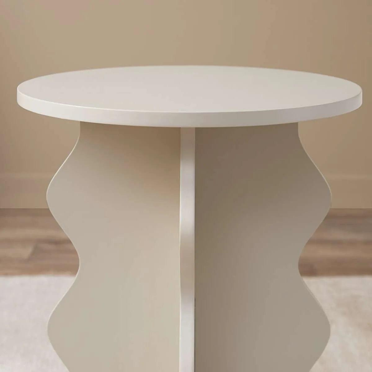 Iris Wavey Side Table - Beige Mocka