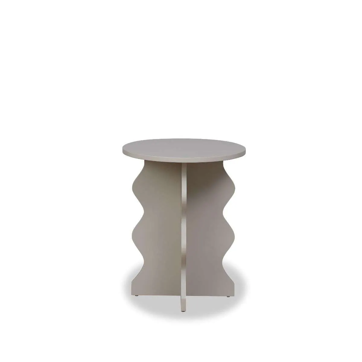 Iris Wavey Side Table - Beige Mocka