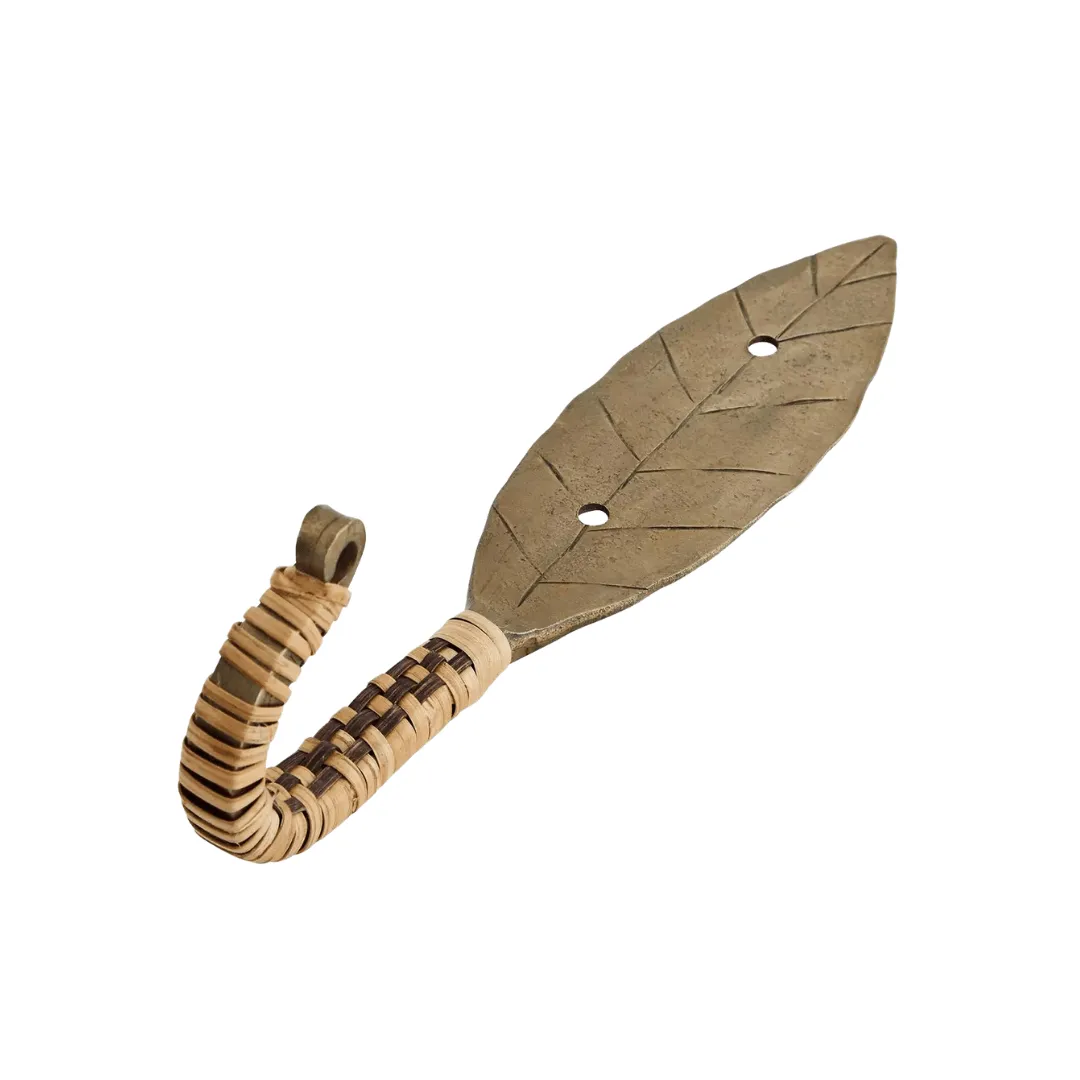 Iron Leaf Hook | Brass Zoco Home