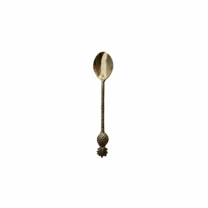 Iron Pineapple Spoon | Polished Brass 17cm Zoco Home