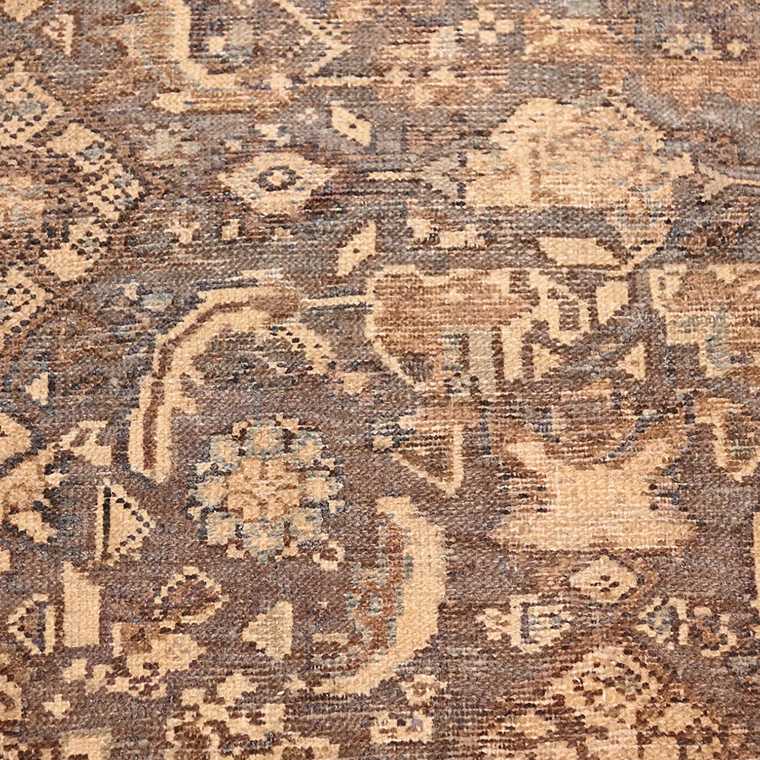 Ivory Antique Persian Malayer Rug - 13'6" x 25'9"