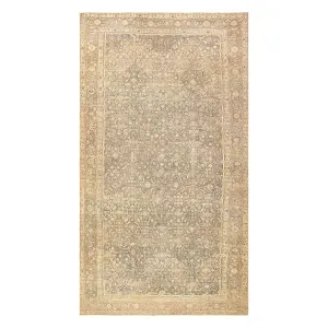 Ivory Antique Persian Malayer Rug - 13'6" x 25'9"