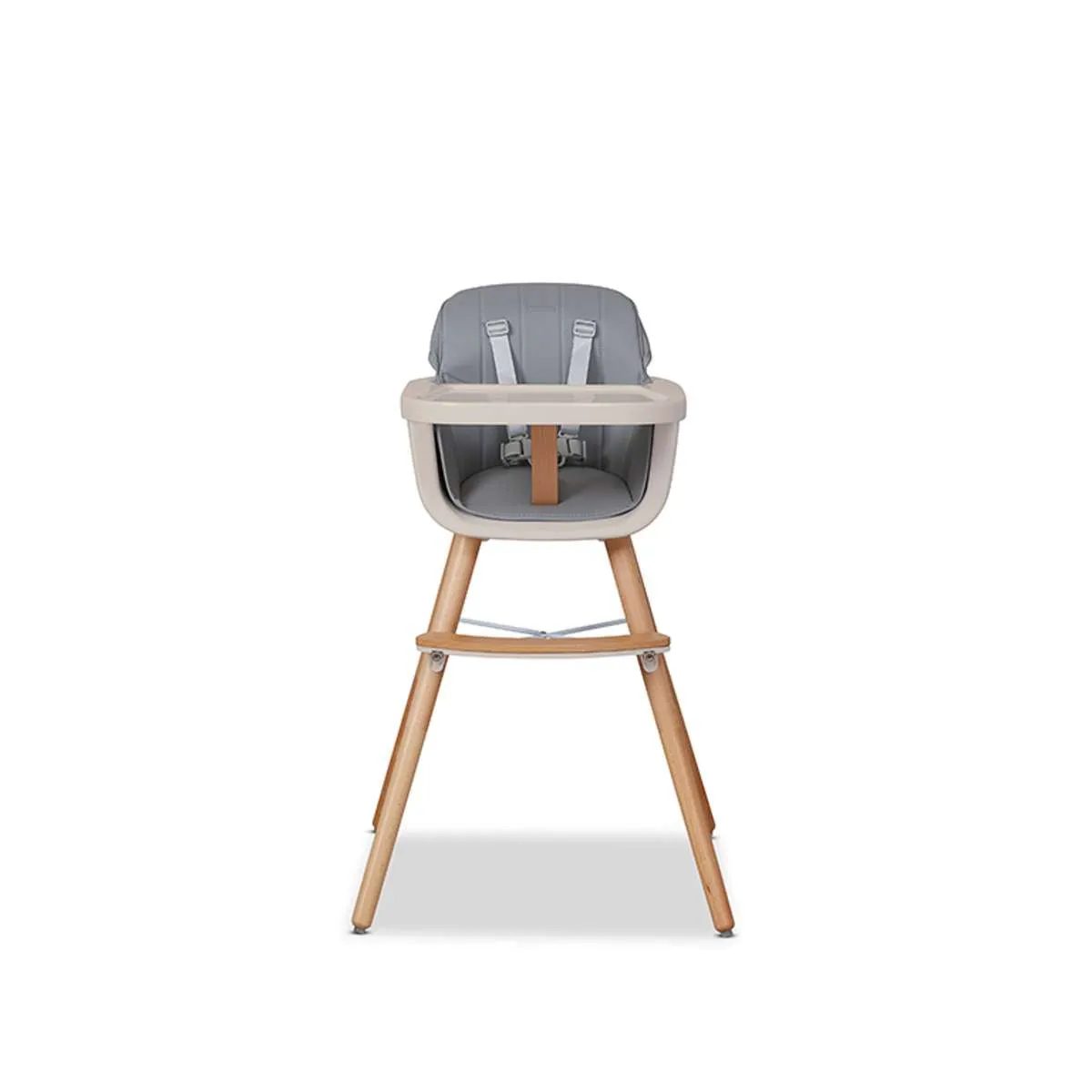 Jenson Natural Highchair - Grey Mocka
