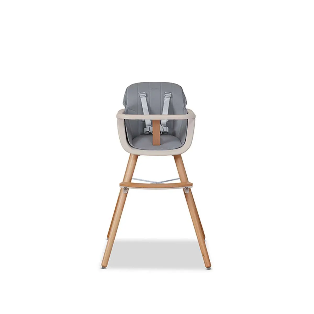Jenson Natural Highchair - Grey Mocka