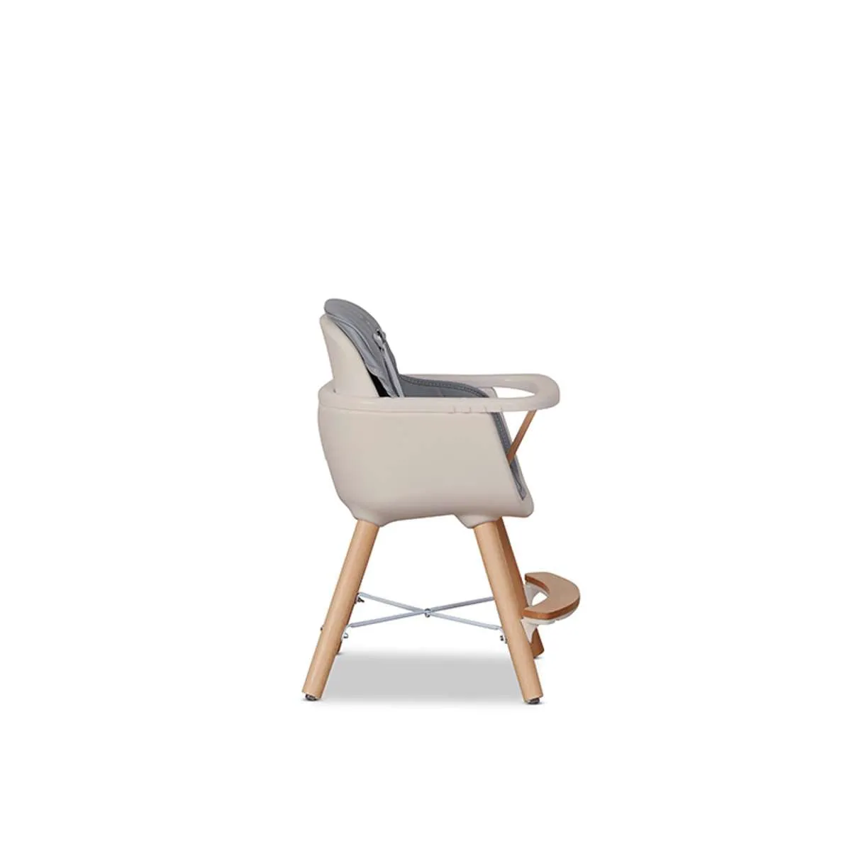 Jenson Natural Highchair - Grey Mocka