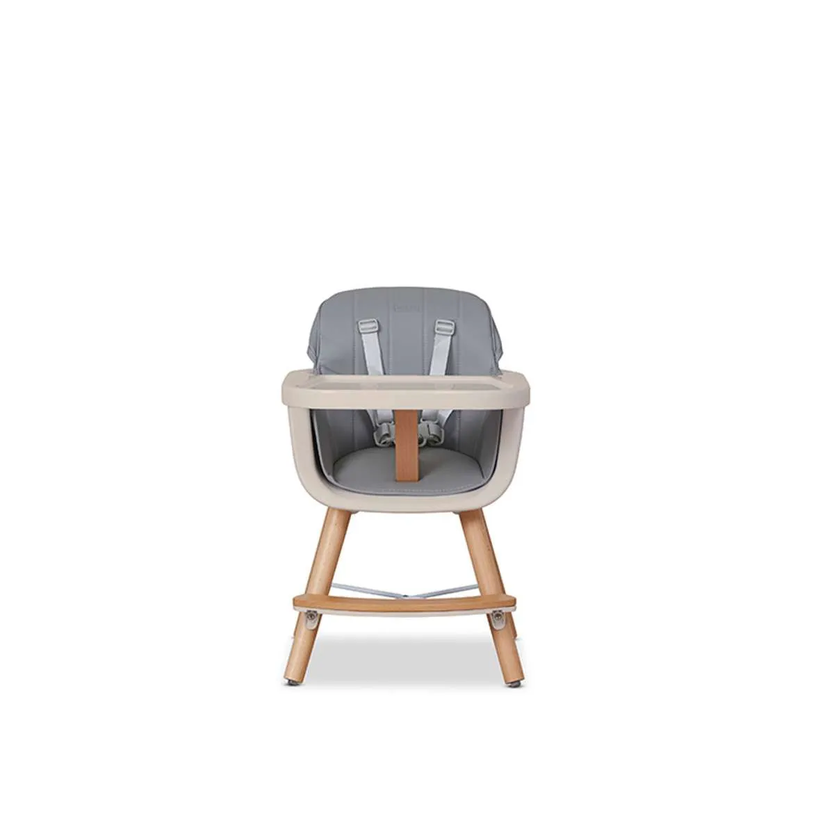 Jenson Natural Highchair - Grey Mocka