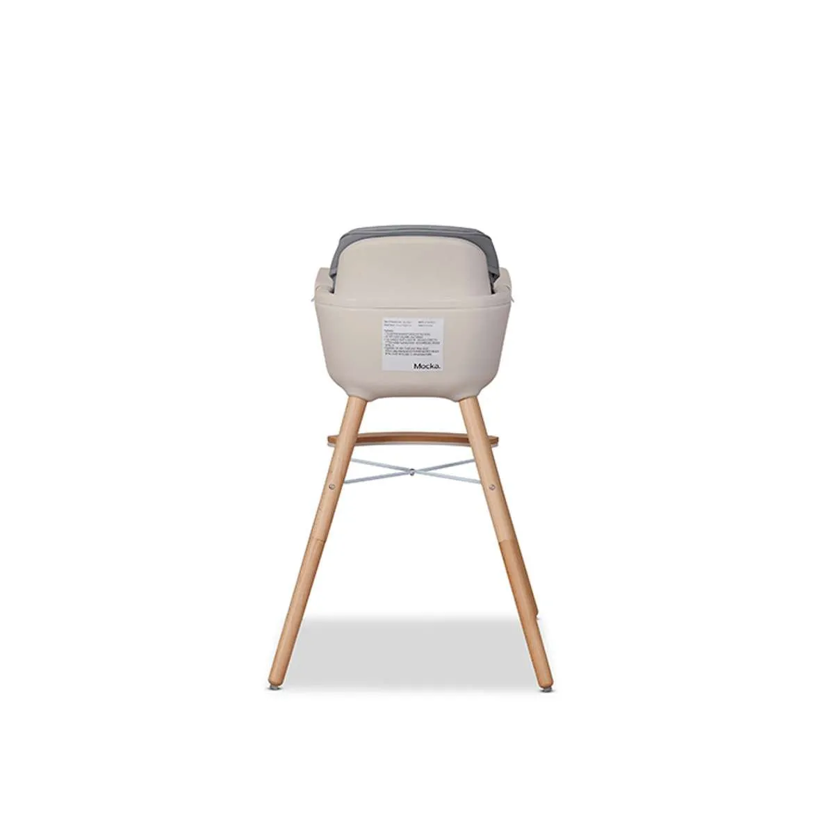 Jenson Natural Highchair - Grey Mocka
