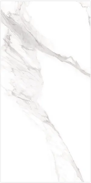 JOB LOT - Torano Bianco Marble Effect Porcelain Tile 60x120cm Polished - 12.96m2