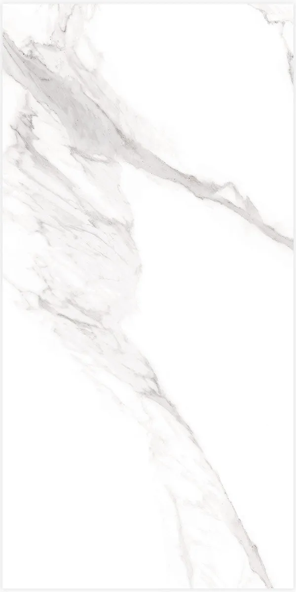 JOB LOT - Torano Bianco Marble Effect Porcelain Tile 60x120cm Polished - 12.96m2