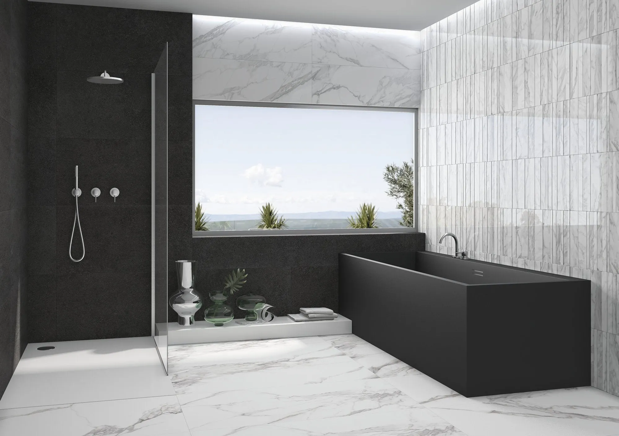 JOB LOT - Torano Bianco Marble Effect Porcelain Tile 60x120cm Polished - 5.76m2
