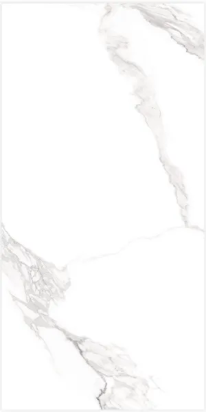 JOB LOT - Torano Bianco Marble Effect Porcelain Tile 60x120cm Polished - 5.76m2