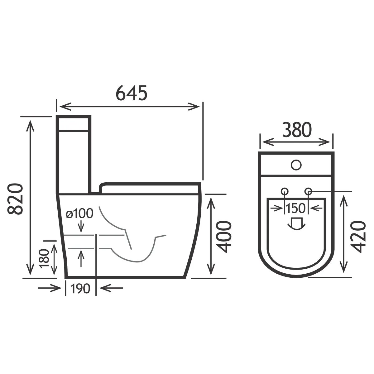 Jordan Combi 2-in-1 WC With Basin and Mixer Tap