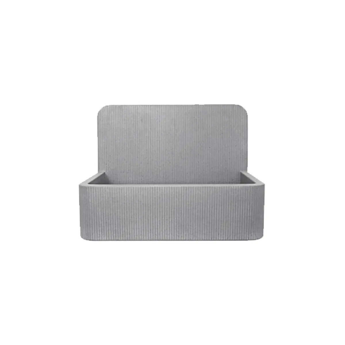 Kast Elm Patterned Wall-Hung Concrete Basin With Splashback