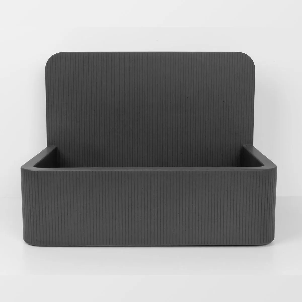 Kast Elm Patterned Wall-Hung Concrete Basin With Splashback