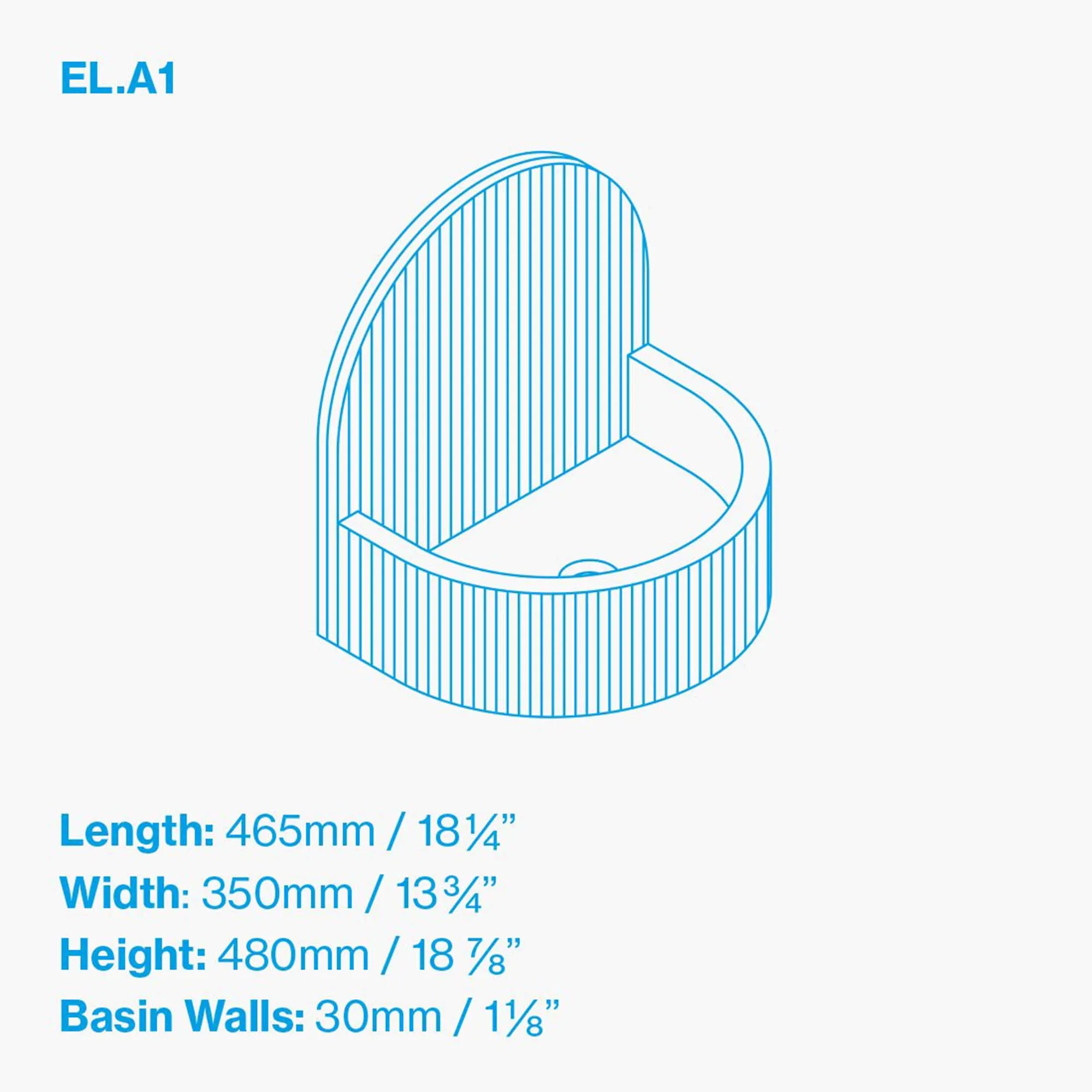 Kast Elma Wall-Mounted Concrete Basin With Splashback