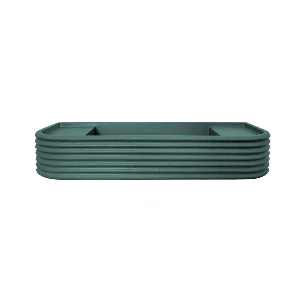 Kast Iva Curved Wall-Hung Concrete Basin With Shelf Surface