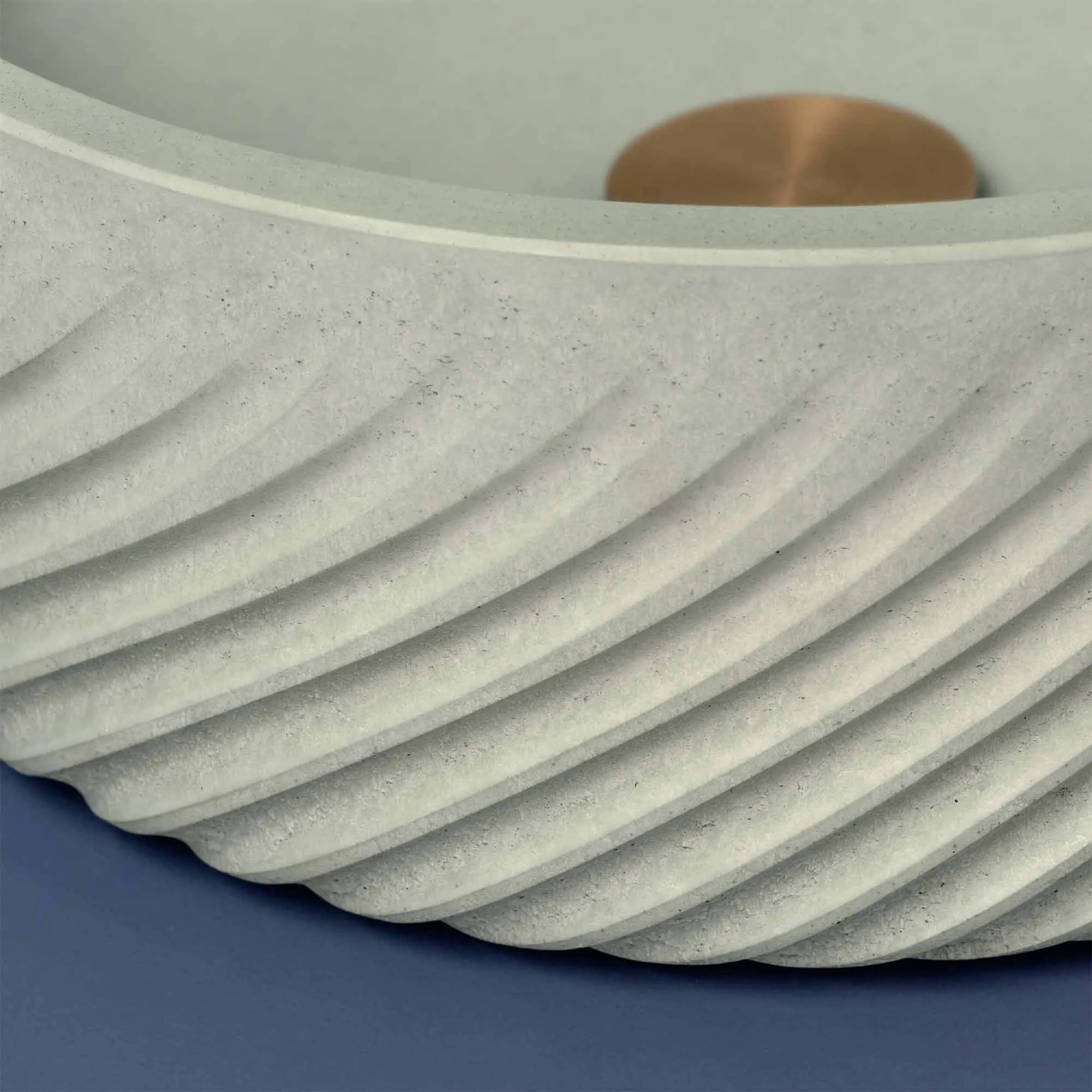 Kast Mila Round Concrete Countertop Basin Patterned