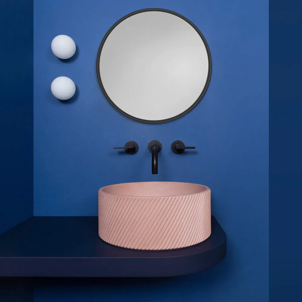 Kast Otto Round Concrete Countertop Basin Patterned