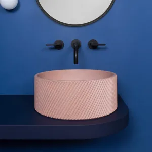 Kast Otto Round Concrete Countertop Basin Patterned