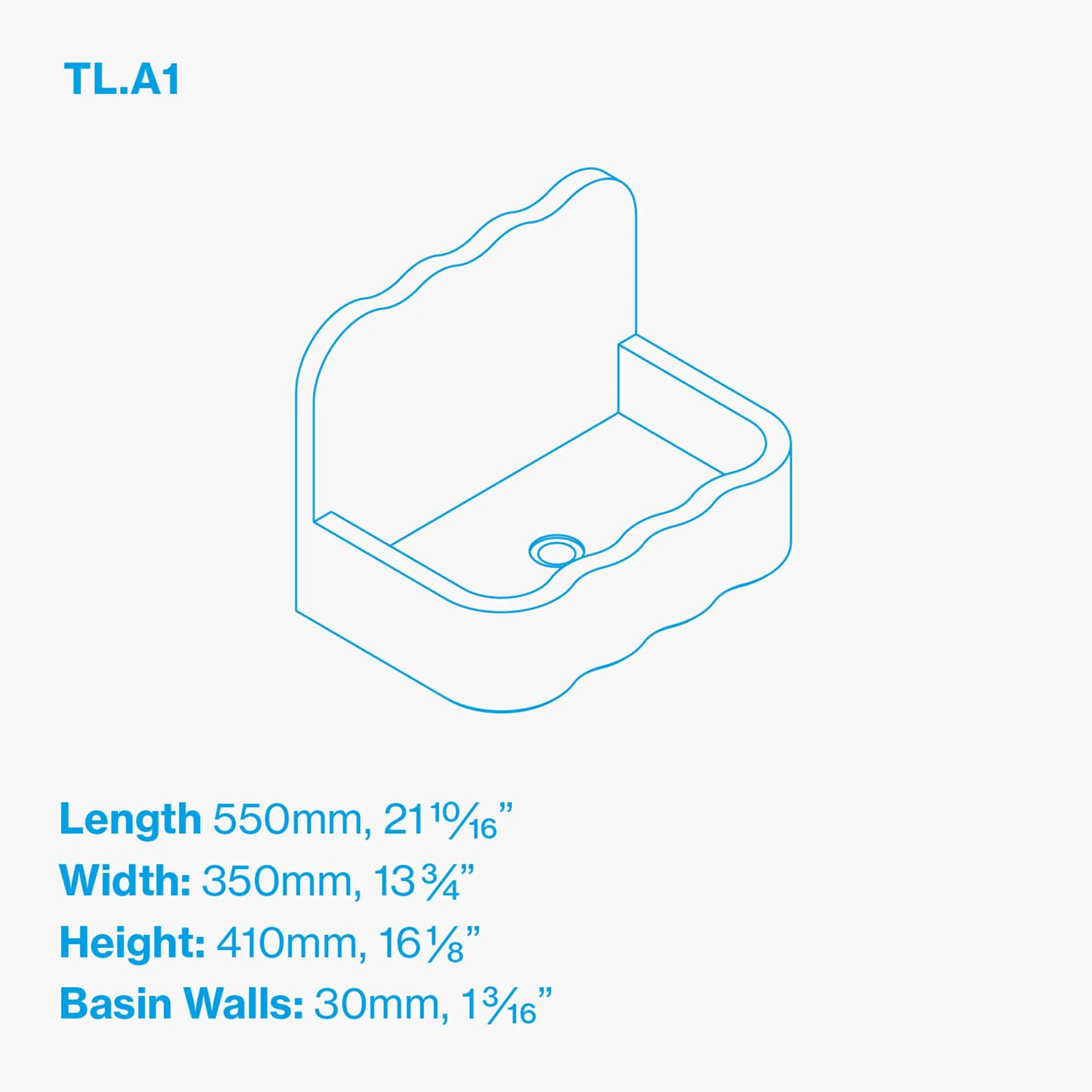 Kast Tilde Wall-Mounted Concrete Basin With Splashback
