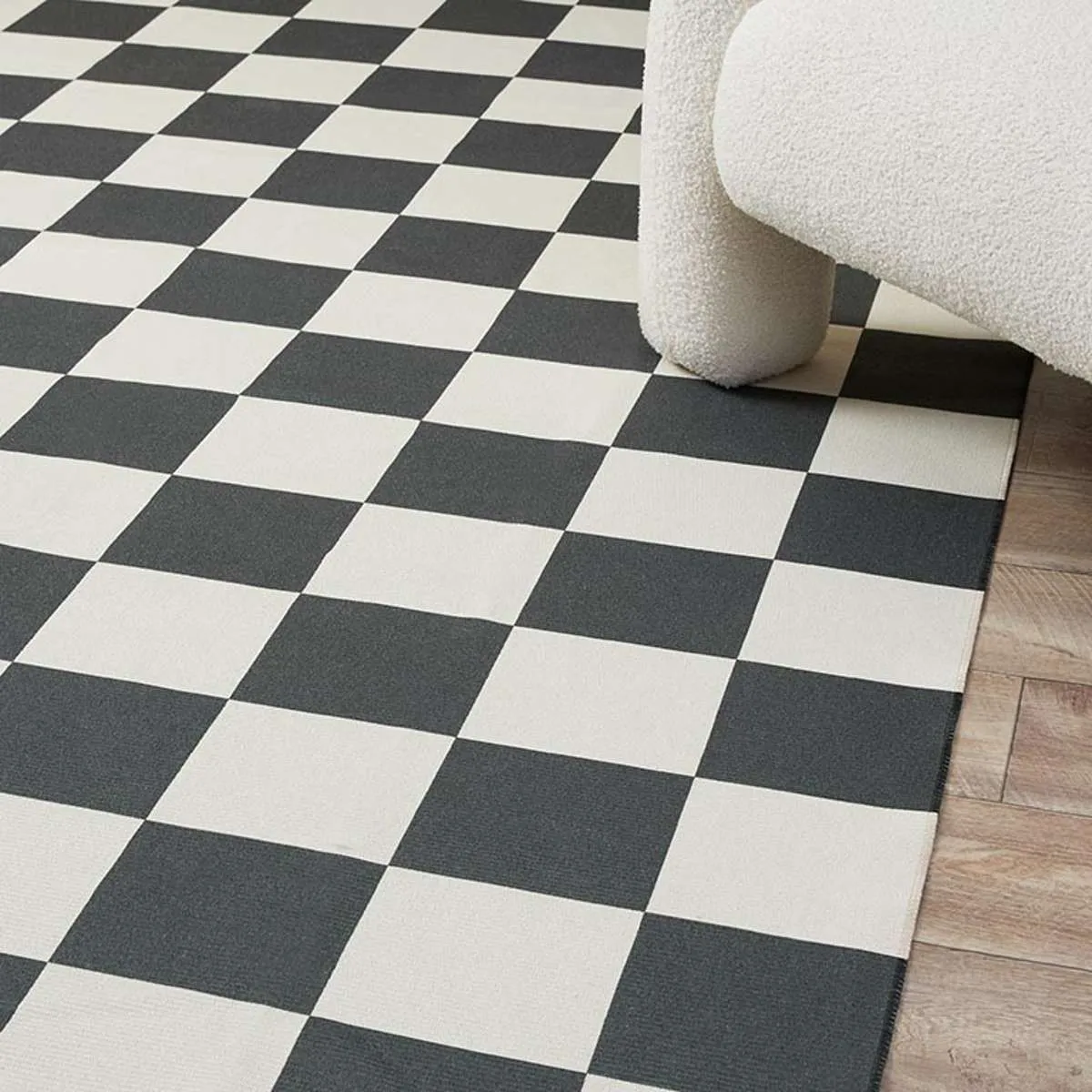 Kobie Checkerboard Rug - Khaki Mocka