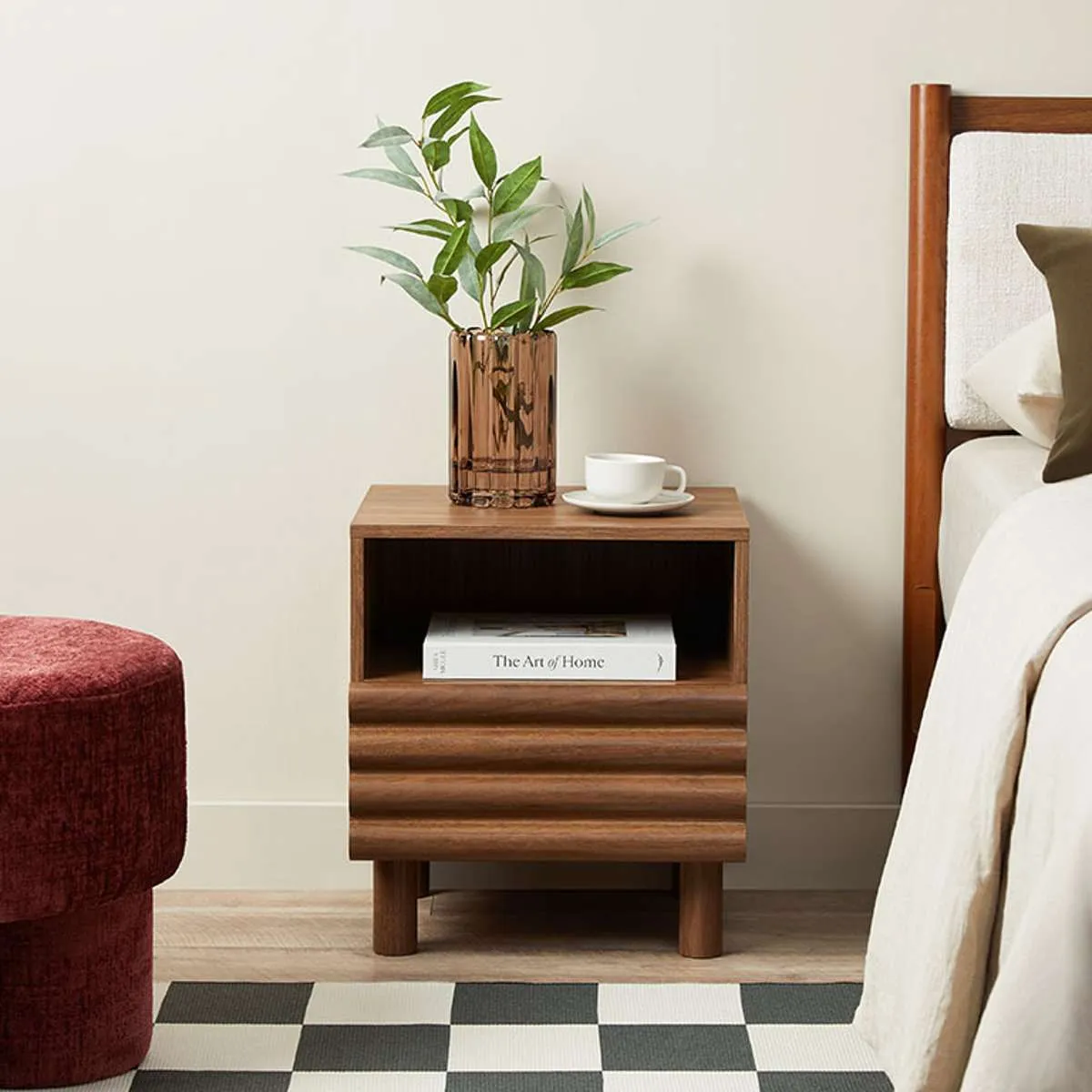 Kobie Checkerboard Rug - Khaki Mocka