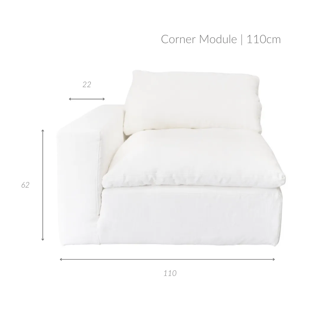 Laguna Linen Corner Module | 110cm Zoco Home
