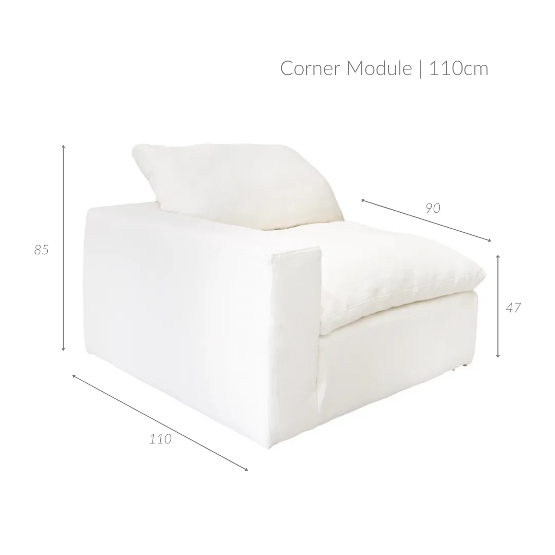 Laguna Linen Corner Module | 110cm Zoco Home