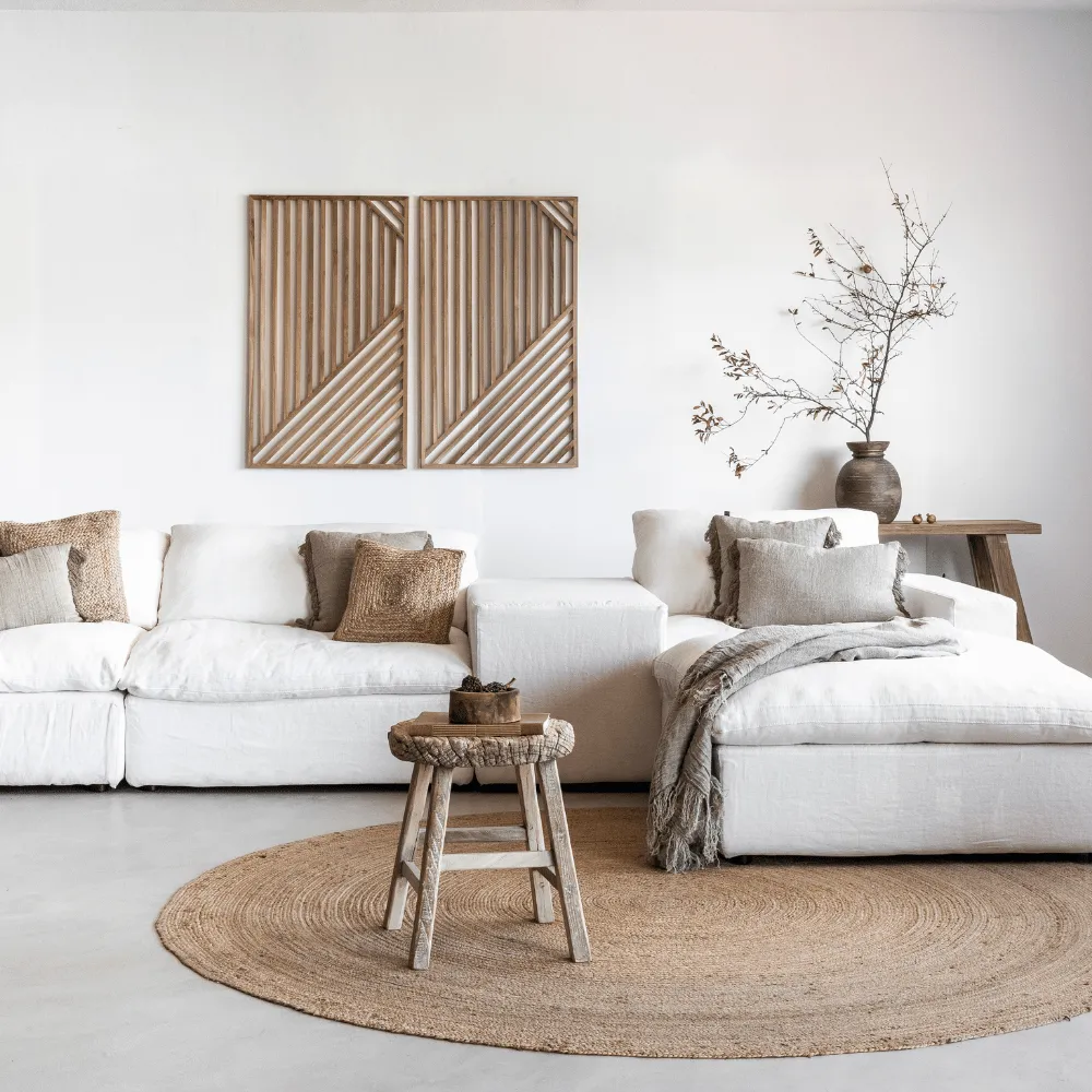 Laguna Linen Pouf Zoco Home