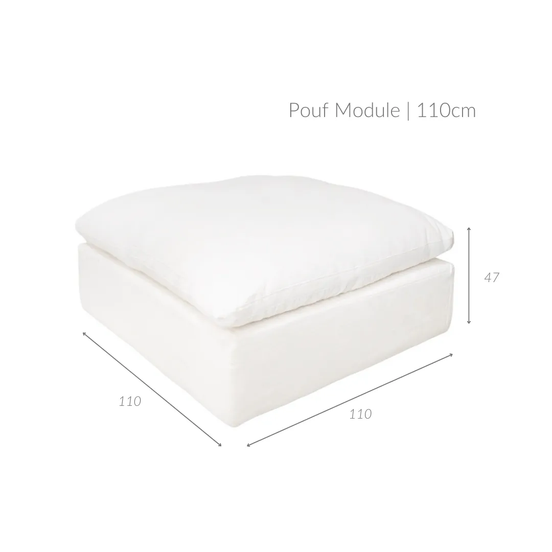 Laguna Linen Pouf Zoco Home