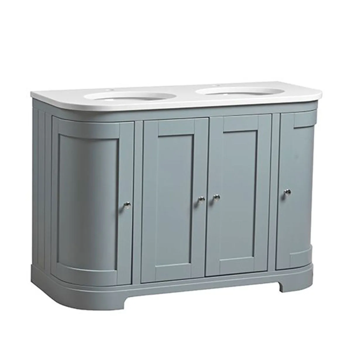Lansdown 1200 Floorstanding Curved Vanity Unit With Worktop and Underslung Bowl