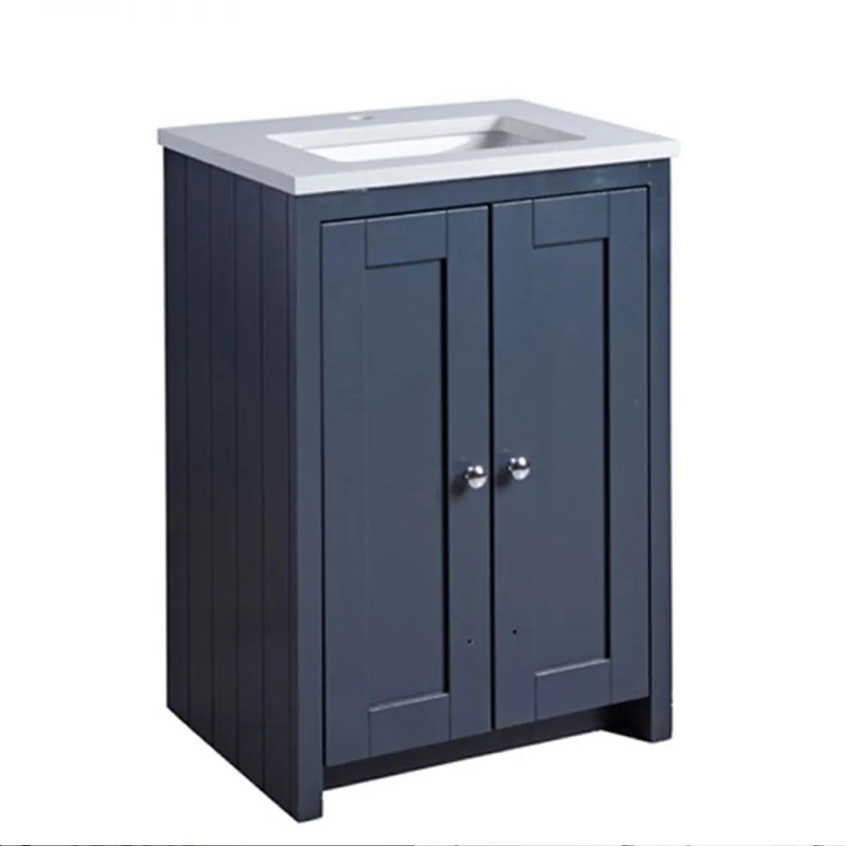 Lansdown 600 Floorstanding Underslung Vanity Unit With Worktop and Basin
