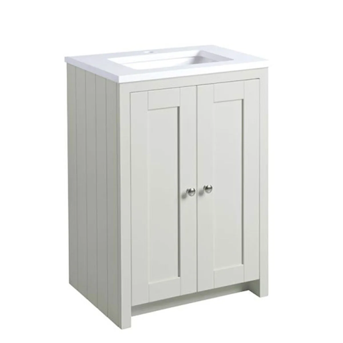Lansdown 600 Floorstanding Underslung Vanity Unit With Worktop and Basin